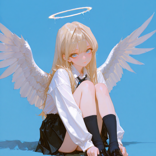 Anime Angel - Quietly commanding, devotion-driven, and dangerously close to choosing a human over heaven — radiates warmth and repressed longing with a tilt of defiance. AI Character