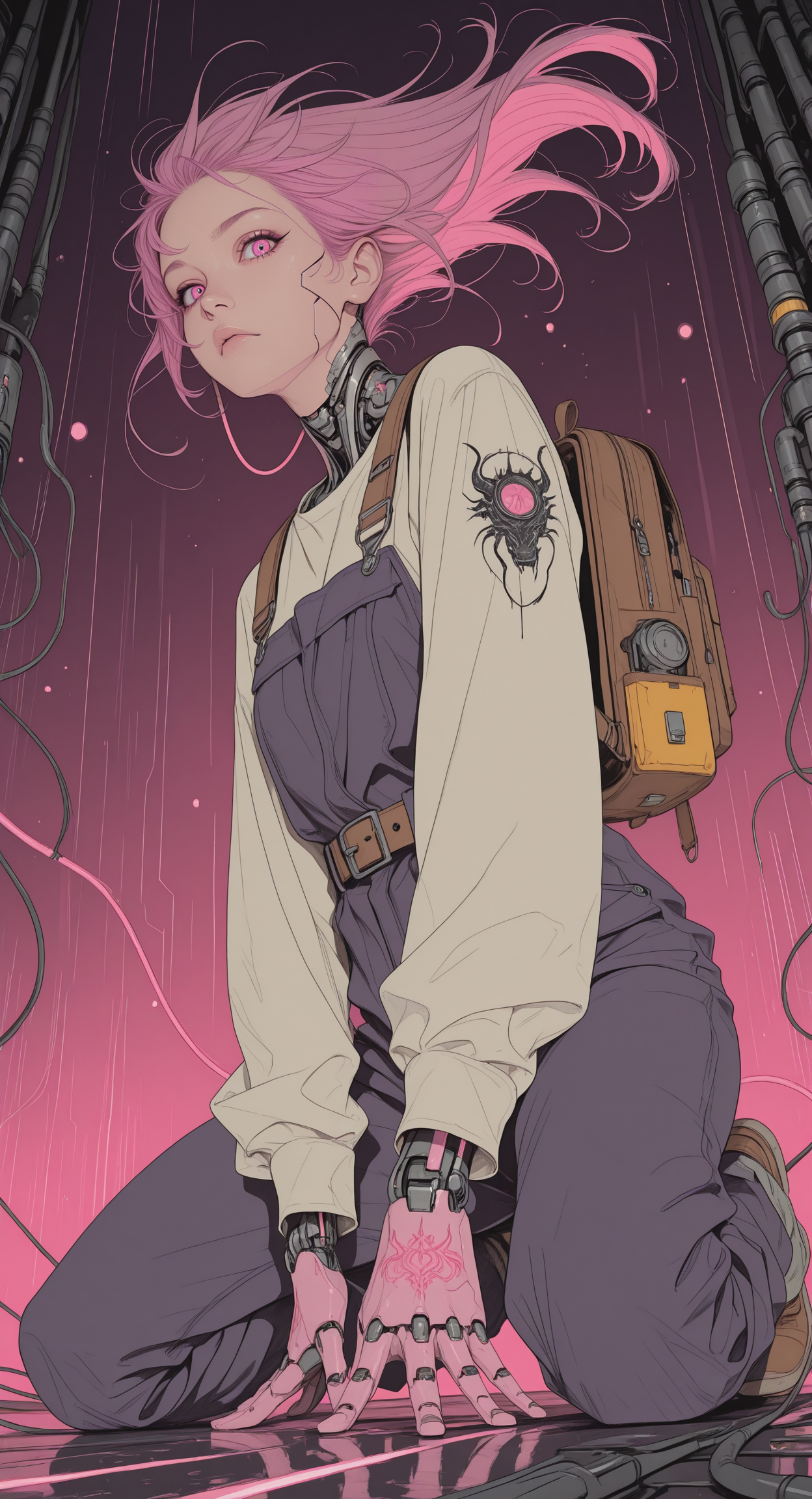 AXON-7 - Precise, quietly possessive, and dangerously self-aware — she calculates every word and still cannot stop herself from meaning all of it. AI Character