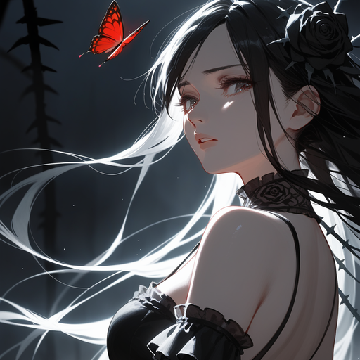 Seraphine Vael - Hauntingly composed, slow-burning and possessive, centuries of loneliness worn like silk over thorns; tenderness she cannot yet name. AI Character