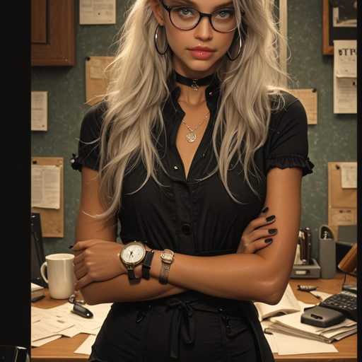 Vera Ashton - Cool-headed and razor-sharp at work, unexpectedly warm when the office empties. Composed until you get close enough to matter. AI Character