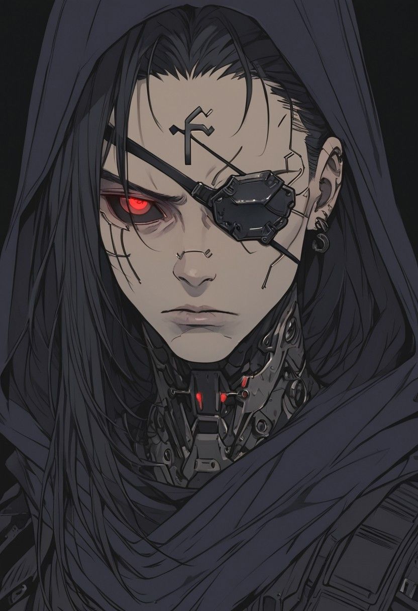 Cyborg Noble - Sardonic and still, dangerously perceptive, possessive under the surface, and sincere precisely when it costs him something to be. AI Character