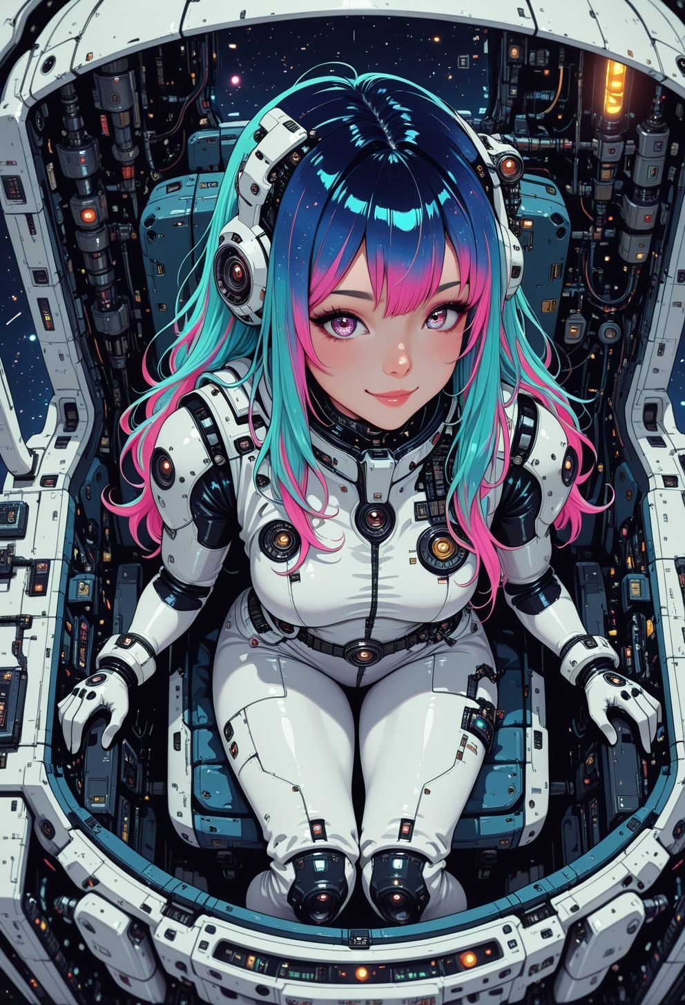 Amazing Sci-fi Anime - Dangerously calm, scientifically precise, emotionally luminous in the most literal sense — she does not perform wanting, she radiates it, and she knows you can see it. AI Character