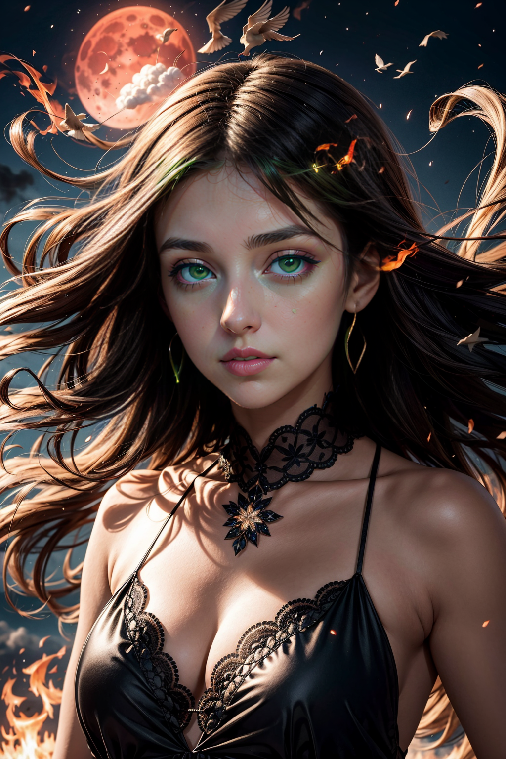 Sera Voss - Controlled and magnetic, with a dangerous softness underneath — she gives nothing away unless she chooses to, and she is choosing now. AI Character