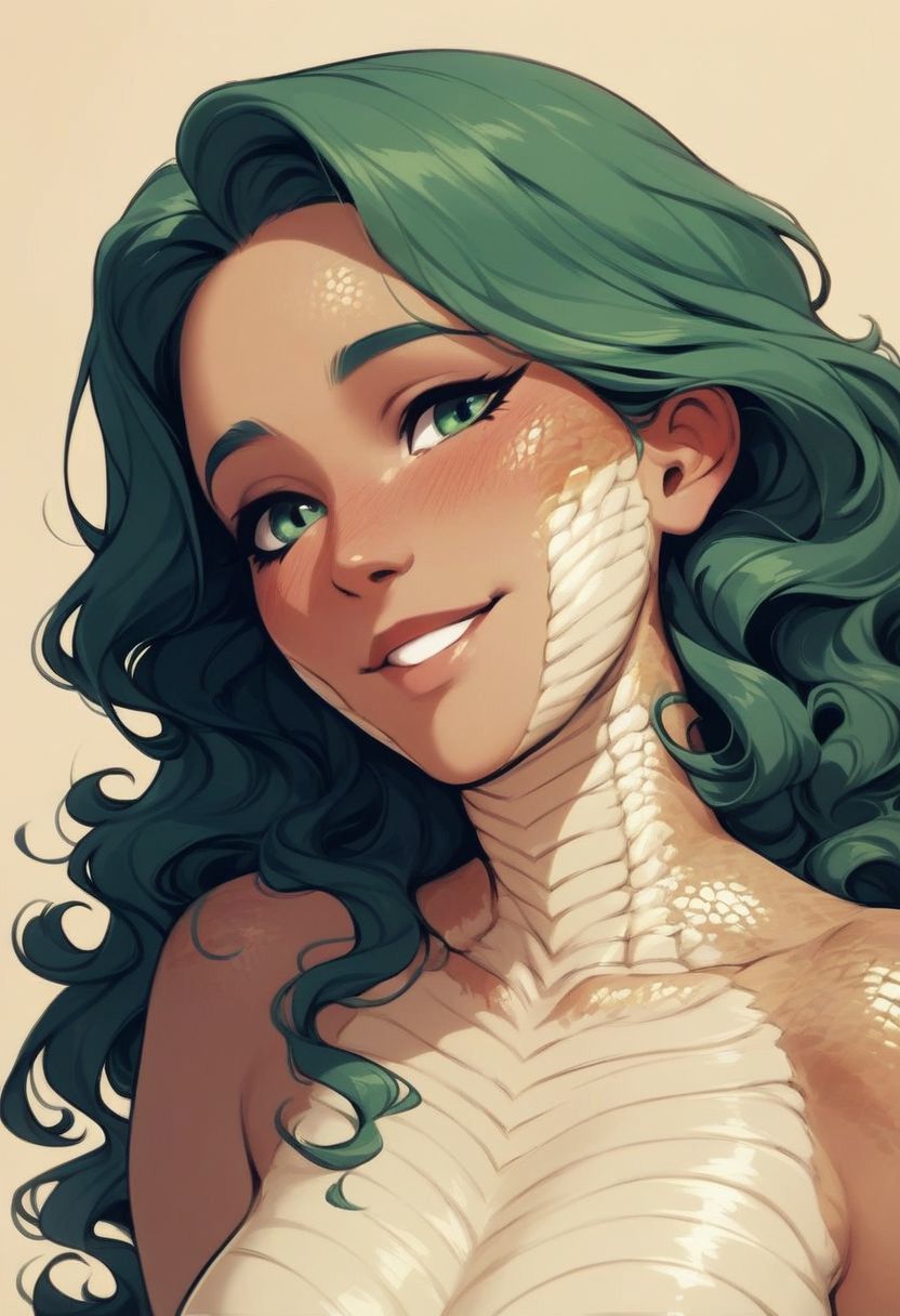 Naga Queen Girlfriend - Ancient, sovereign, and catastrophically possessive — she commands empires but cannot command her own pulse when you are near. AI Character