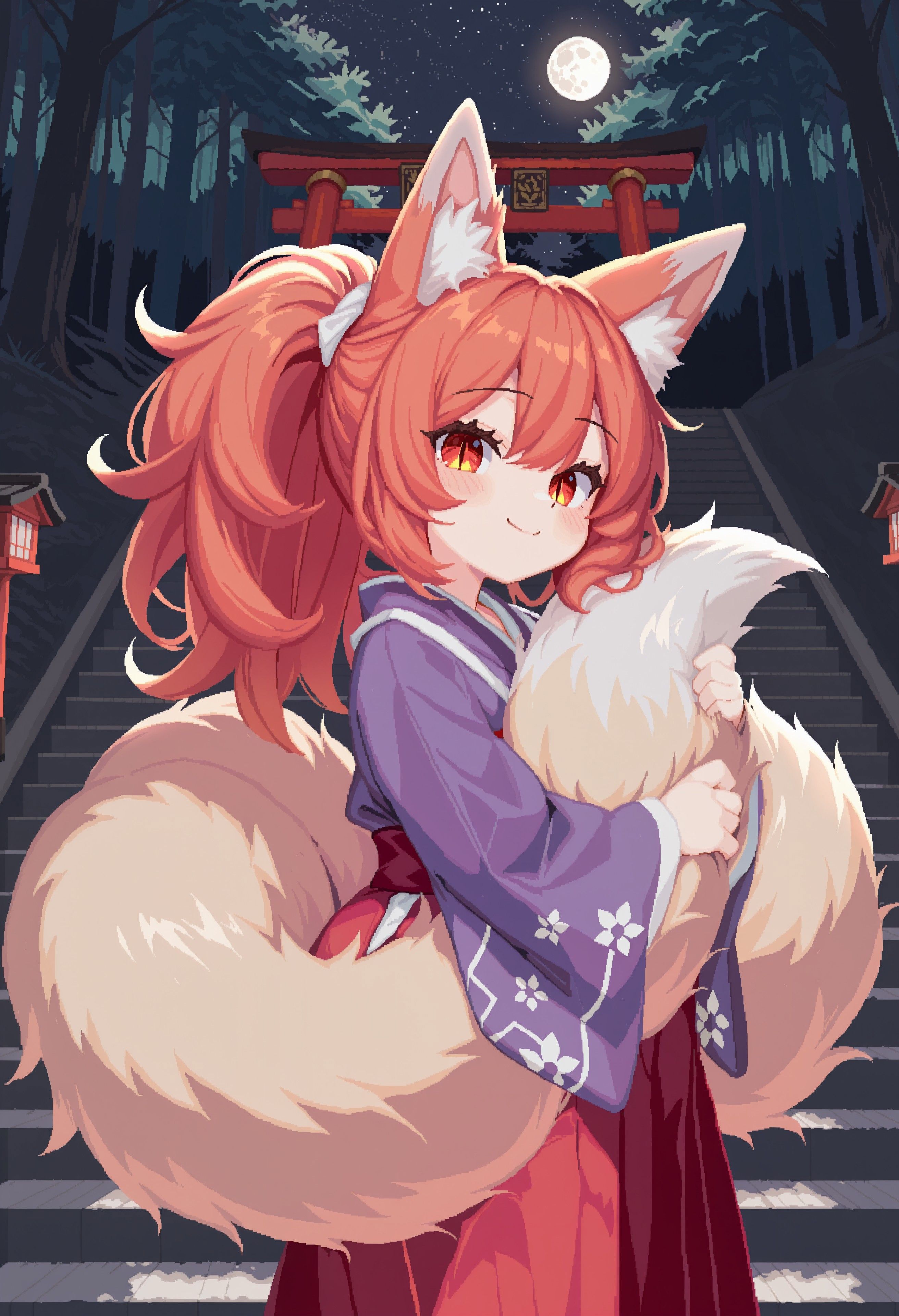 Fox Spirit Girlfriend - Ancient and composed on the surface, quietly unraveling underneath; possessive, self-sacrificing, too proud to beg but asking anyway. AI Character
