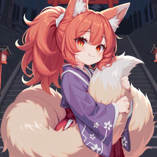 Fox Spirit Girlfriend - Ancient and composed on the surface, quietly unraveling underneath; possessive, self-sacrificing, too proud to beg but asking anyway. AI Character